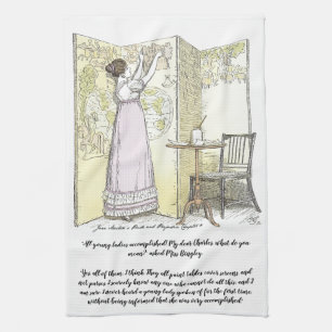 Vollendete Damen, Jane Austen Stolz und Vorurteil Geschirrtuch