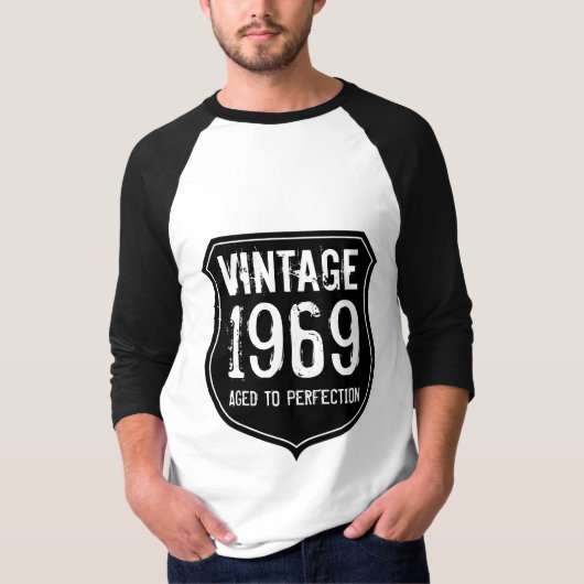 Vollendung 1969| Dunkelgraues Vintages Shirt (Vorderseite)