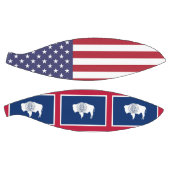 Voller Basketball mit Flagge des Wyoming-Staat (Panele)