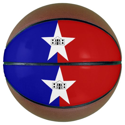 Voller Basketball mit Flagge von San Antonio (Vorderseite)