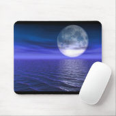 Voller blauer Mond Mousepad (Mit Mouse)