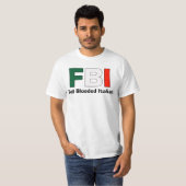 Voller Blooded italienischer weißer doppelter Text T-Shirt (Vorne ganz)