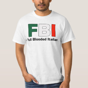 Voller Blooded italienischer weißer doppelter Text T-Shirt