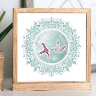 Voller Blume Moon May Moon Illustration Poster