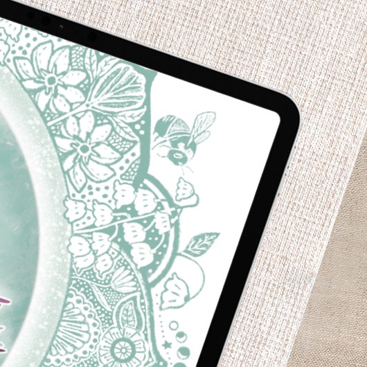 Voller Blume Moon | May Moon Illustration Poster