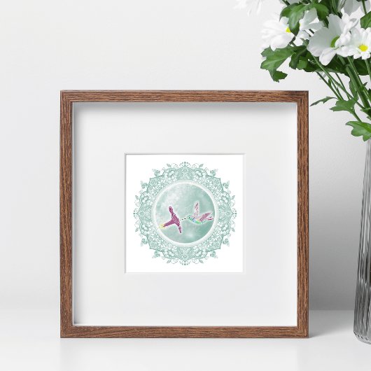 Voller Blume Moon | May Moon Illustration Poster