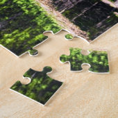 Voller Dampf für den Lokomotive-Zug auf der Brücke Puzzle (Seite)