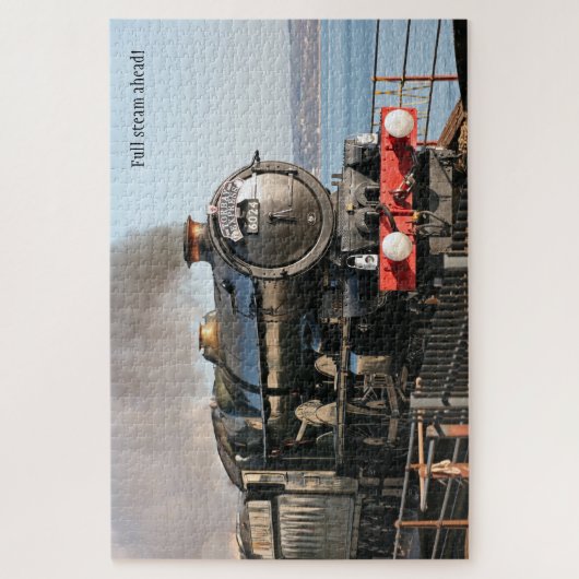 Voller Dampf, Vintager Zug, personalisiert Puzzle (Vertikal)