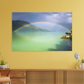 Voller, doppelter Regenbogen Leinwanddruck (Insitu (Wohnzimmer))