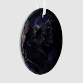 Voller Erde, die die Lichter Asiens in der Nacht z Ornament (Vorderseite)