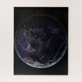 Voller Erde, die die Lichter Asiens in der Nacht z Puzzle (Vertikal)