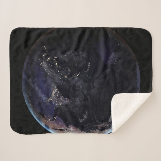 Voller Erde, die die Lichter Asiens in der Nacht z Sherpadecke (Vorderseite (Horizontal))