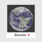 Voller Erde mit einem mächtigen Wintersturm. Aufkleber (Blatt)