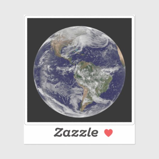 Voller Erde mit einem mächtigen Wintersturm. Aufkleber (Blatt)