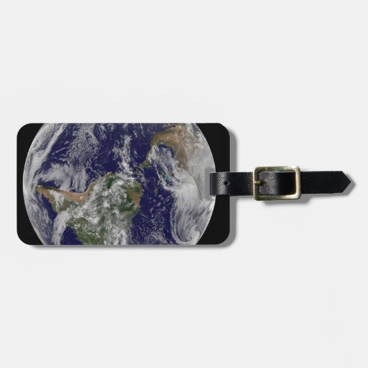 Voller Erde mit einem mächtigen Wintersturm. Gepäckanhänger (Vorderseite horizontal)