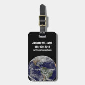 Voller Erde mit einem mächtigen Wintersturm. Gepäckanhänger (Vorderseite vertikal)