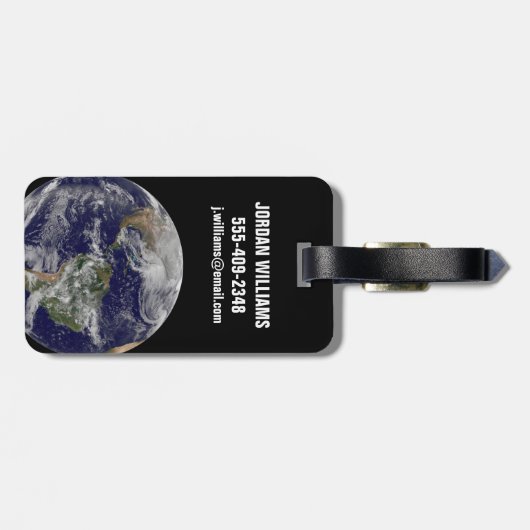 Voller Erde mit einem mächtigen Wintersturm. Gepäckanhänger (Rückseite horizontal)