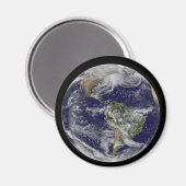 Voller Erde mit einem mächtigen Wintersturm. Magnet (Vorderseite/Rückseite)