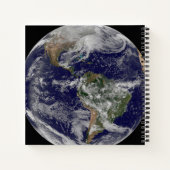 Voller Erde mit einem mächtigen Wintersturm. Notizblock (Rückseite)