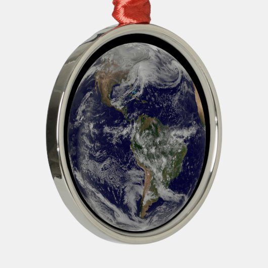 Voller Erde mit einem mächtigen Wintersturm. Ornament Aus Metall (Rechts)