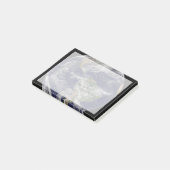 Voller Erde mit einem mächtigen Wintersturm. Post-it Klebezettel (angewinkelt)