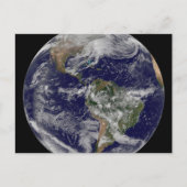 Voller Erde mit einem mächtigen Wintersturm. Postkarte (Vorderseite)