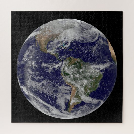 Voller Erde mit einem mächtigen Wintersturm. Puzzle (Vertikal)