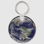 Voller Erde mit einem mächtigen Wintersturm. Schlüsselanhänger (Rückseite)