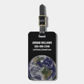 Voller Erde mit Hurrikan Irene an der Ostküste. Gepäckanhänger (Vorderseite vertikal)