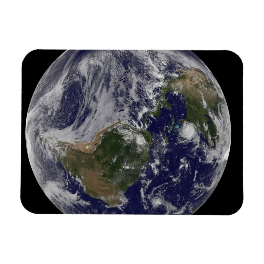 Voller Erde mit Hurrikan Irene an der Ostküste. Magnet (Horizontal)