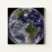 Voller Erde mit Hurrikan Irene an der Ostküste. Notizblock (Rückseite)