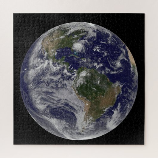 Voller Erde mit Hurrikan Irene an der Ostküste. Puzzle (Vertikal)