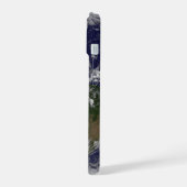 Voller Erde mit Hurrikan Irene über den Bahamas. iPhone 15 Hülle (Linke Seite)