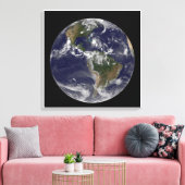 Voller Erde mit Hurrikan Irene über den Bahamas. Leinwanddruck (Insitu (Wohnzimmer))