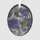 Voller Erde mit Hurrikan Irene über den Bahamas. Ornament (Vorderseite)