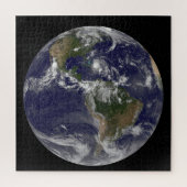 Voller Erde mit Hurrikan Irene über den Bahamas. Puzzle (Vertikal)