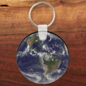 Voller Erde mit Hurrikan Irene über den Bahamas. Schlüsselanhänger (Rückseite)