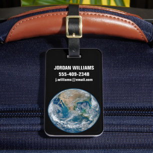 Voller Erde mit Nordamerika und Mexiko. Gepäckanhänger