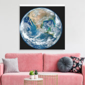 Voller Erde mit Nordamerika und Mexiko. Leinwanddruck (Insitu (Wohnzimmer))