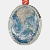 Voller Erde mit Nordamerika und Mexiko. Ornament Aus Metall (Links)