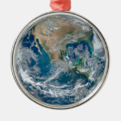 Voller Erde mit Nordamerika und Mexiko. Ornament Aus Metall (Vorne)