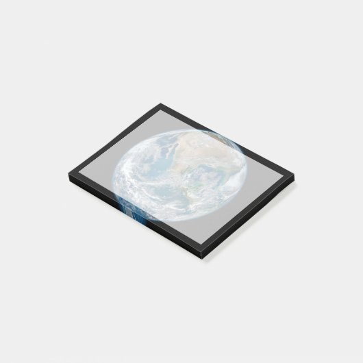 Voller Erde mit Nordamerika und Mexiko. Post-it Klebezettel (angewinkelt)