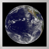 Voller Erde mit verschiedenen tropischen Stürmen. Poster (Vorne)