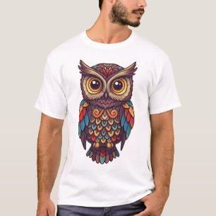 Voller Foto einer stilisierten Eule T-Shirt