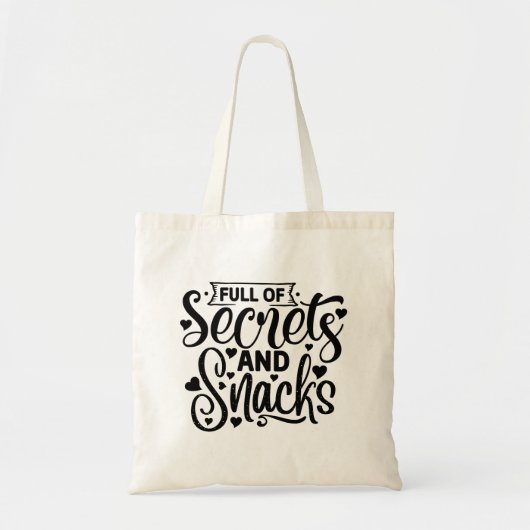 Voller Geheimnisse und Snacks Tote Bag Tragetasche (Vorne)
