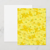 Voller gelber Blumenexplosion RSVP Karte (Vorne/Hinten)
