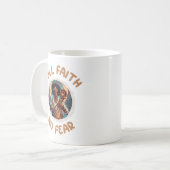Voller Glaube ohne Angst - König David Christlich Kaffeetasse (Vorderseite Links)
