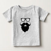 Voller Ground Funny Beard Man Baby T-shirt (Vorderseite)