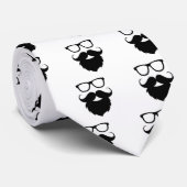 Voller Ground Funny Beard Man Krawatte (Gerollt)