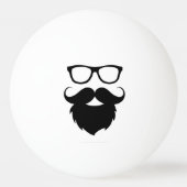 Voller Ground Funny Beard Man Tischtennisball (Vorderseite)